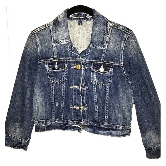 American Eagle Outfitters Jackets & Blazers - ✨AE Distressed Denim Jacket- EUC!